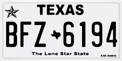 TX license plate BFZ6194