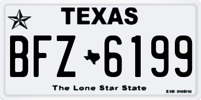 TX license plate BFZ6199