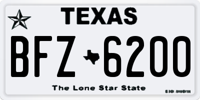 TX license plate BFZ6200