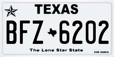 TX license plate BFZ6202