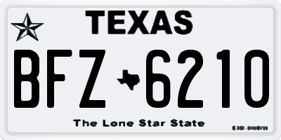 TX license plate BFZ6210