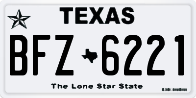 TX license plate BFZ6221