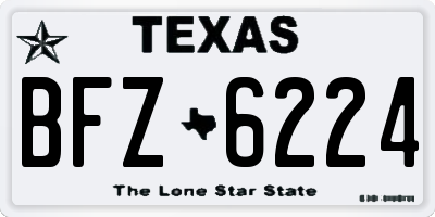 TX license plate BFZ6224