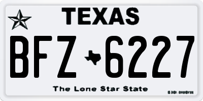 TX license plate BFZ6227