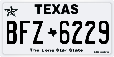 TX license plate BFZ6229