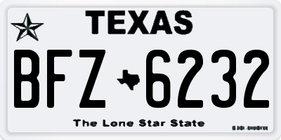 TX license plate BFZ6232