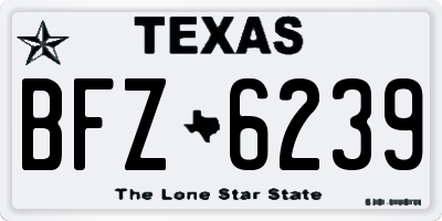 TX license plate BFZ6239