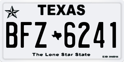 TX license plate BFZ6241