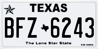 TX license plate BFZ6243