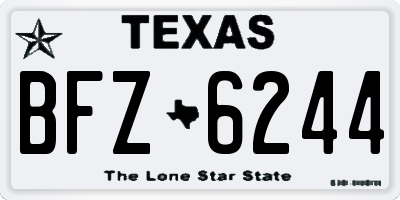TX license plate BFZ6244