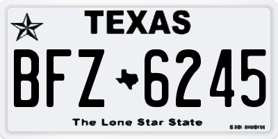 TX license plate BFZ6245