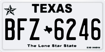 TX license plate BFZ6246