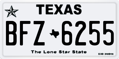 TX license plate BFZ6255