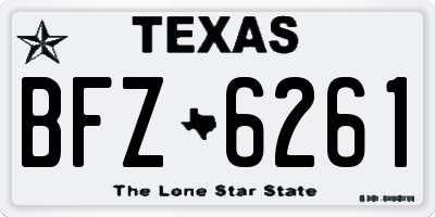 TX license plate BFZ6261