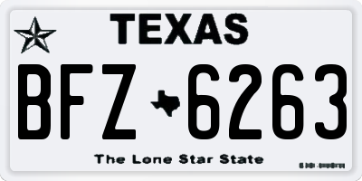 TX license plate BFZ6263