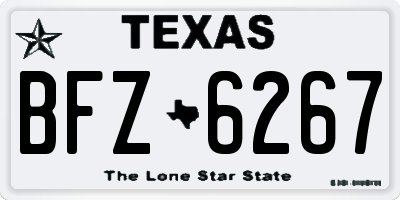 TX license plate BFZ6267