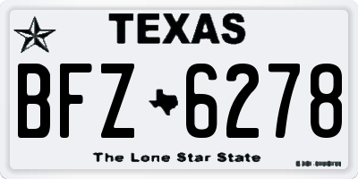 TX license plate BFZ6278