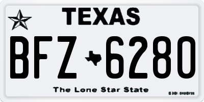 TX license plate BFZ6280