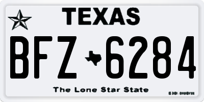TX license plate BFZ6284