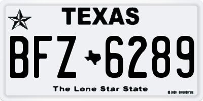 TX license plate BFZ6289