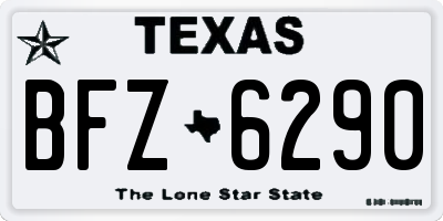 TX license plate BFZ6290