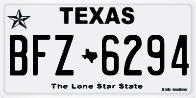TX license plate BFZ6294
