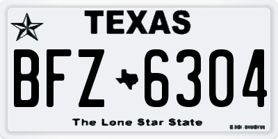 TX license plate BFZ6304