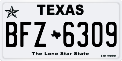 TX license plate BFZ6309