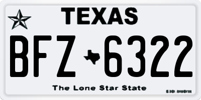 TX license plate BFZ6322