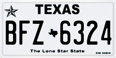 TX license plate BFZ6324