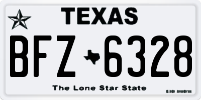 TX license plate BFZ6328