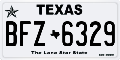 TX license plate BFZ6329