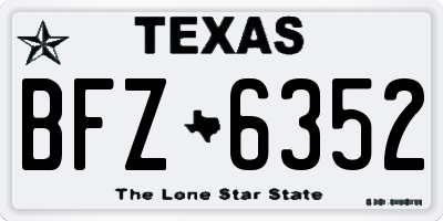 TX license plate BFZ6352