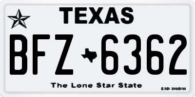 TX license plate BFZ6362