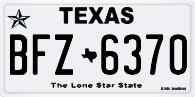 TX license plate BFZ6370
