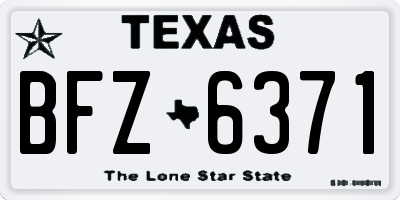 TX license plate BFZ6371