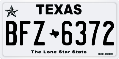 TX license plate BFZ6372