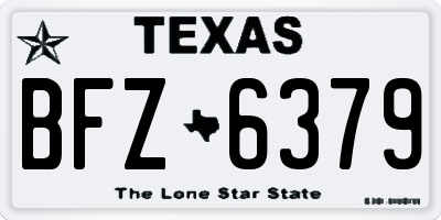 TX license plate BFZ6379