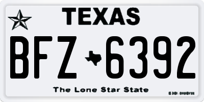TX license plate BFZ6392