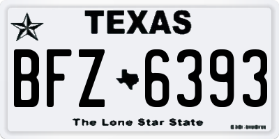 TX license plate BFZ6393