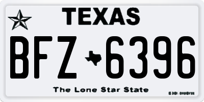 TX license plate BFZ6396