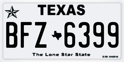 TX license plate BFZ6399