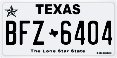 TX license plate BFZ6404