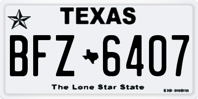 TX license plate BFZ6407