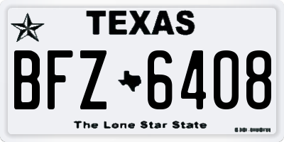 TX license plate BFZ6408