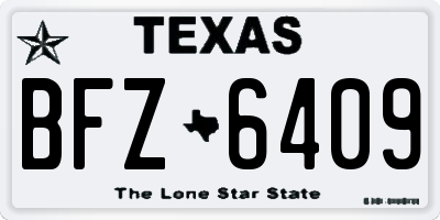 TX license plate BFZ6409