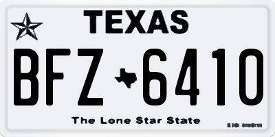 TX license plate BFZ6410