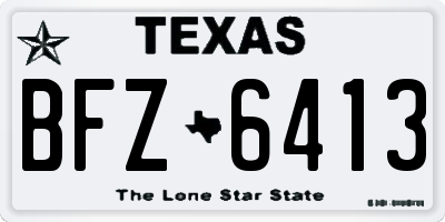 TX license plate BFZ6413