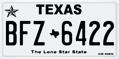 TX license plate BFZ6422