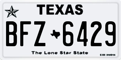 TX license plate BFZ6429